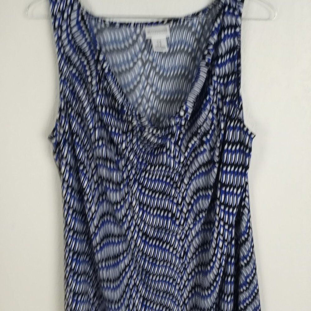 Motherhood Maternity Sleeveless Tunic Blouse Career Drape Neck M - Picture 2 of 6